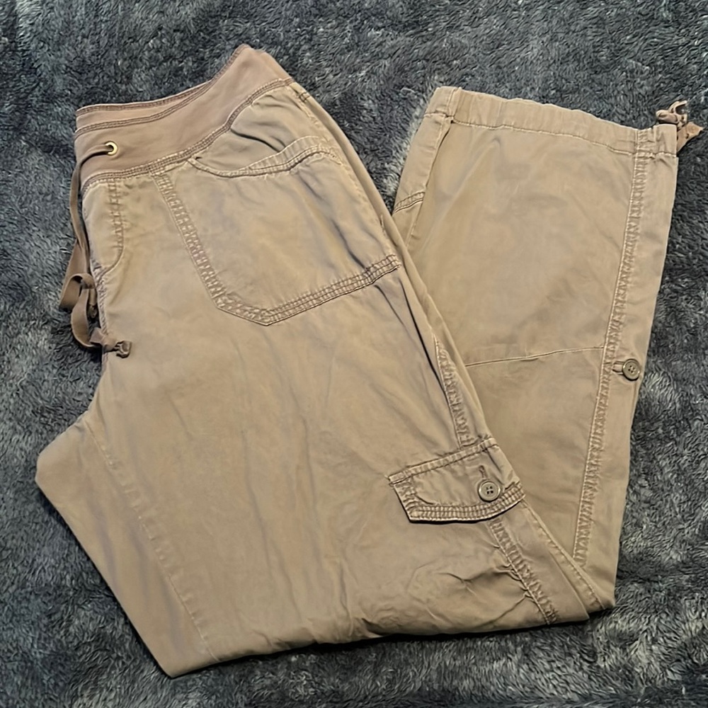 Supplies gray pull on cargo pants